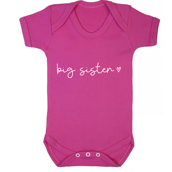 Big Sister Love Printed Baby Vest K2954