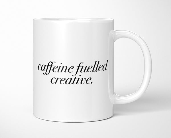 Caffeine Fuelled Creative Double Sided Print Customisable 10oz Ceramic Mug K3096