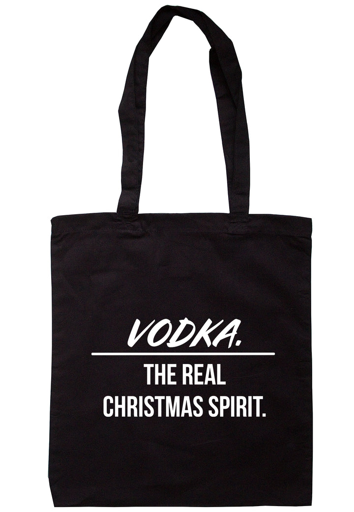Vodka, The Real Christmas Spirit Tote Bag A0016 - Illustrated Identity Ltd.
