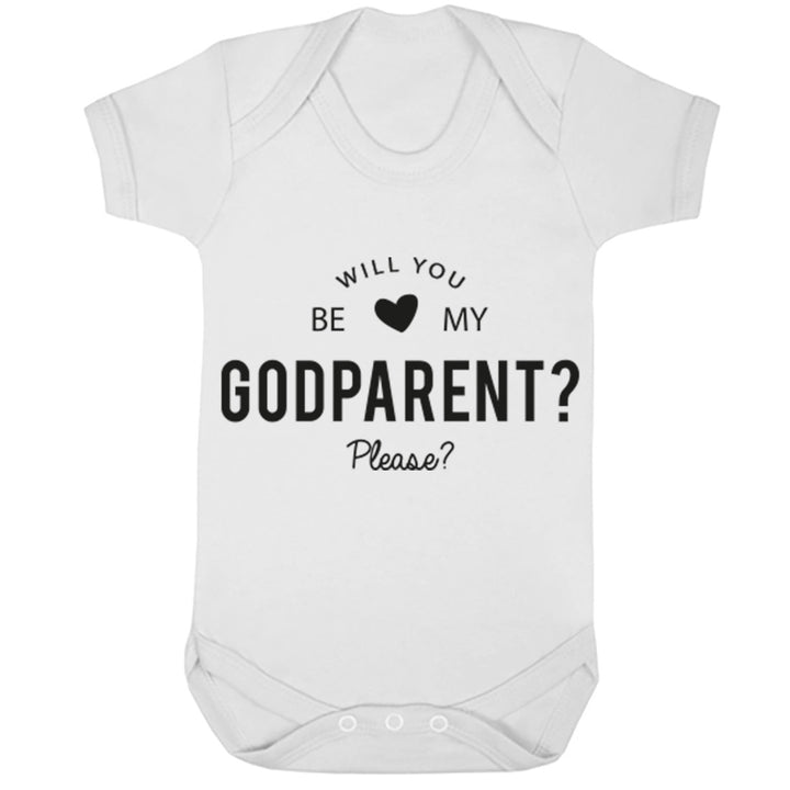 Will You Be My Godparent Please? Baby Vest K0112 - Illustrated Identity Ltd.