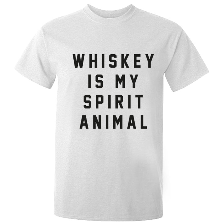 Whiskey Is My Spirit Animal Unisex T-shirt K0197 - Illustrated Identity Ltd.