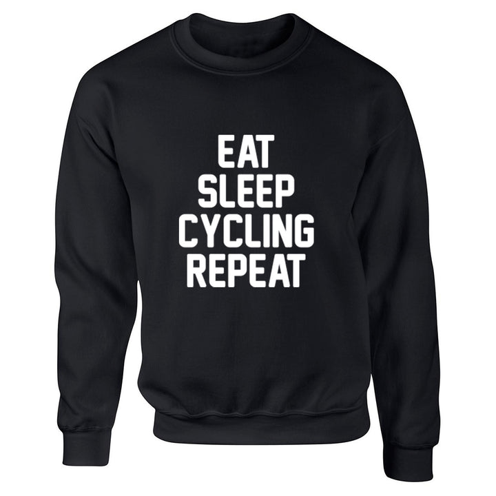 Eat Sleep Cycling Repeat Unisex Jumper K0883 - Illustrated Identity Ltd.