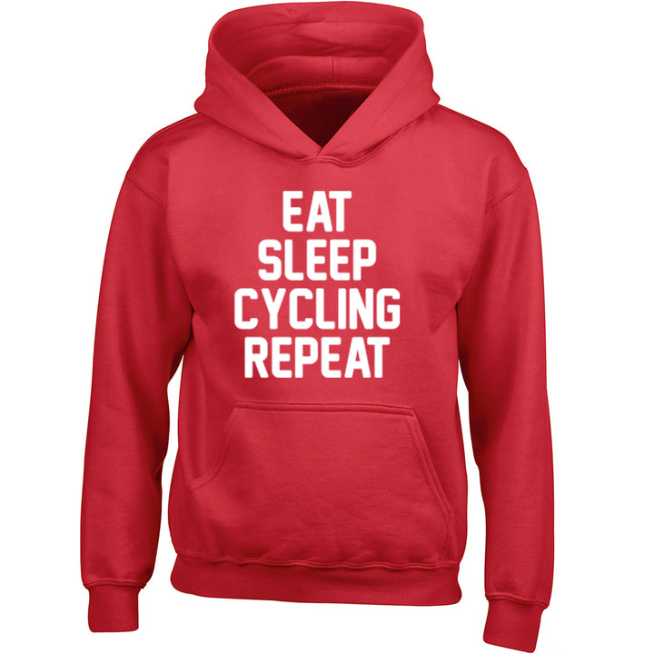 Eat Sleep Cycling Repeat Childrens Ages 3/4-12/14 Unisex Hoodie K0883 - Illustrated Identity Ltd.