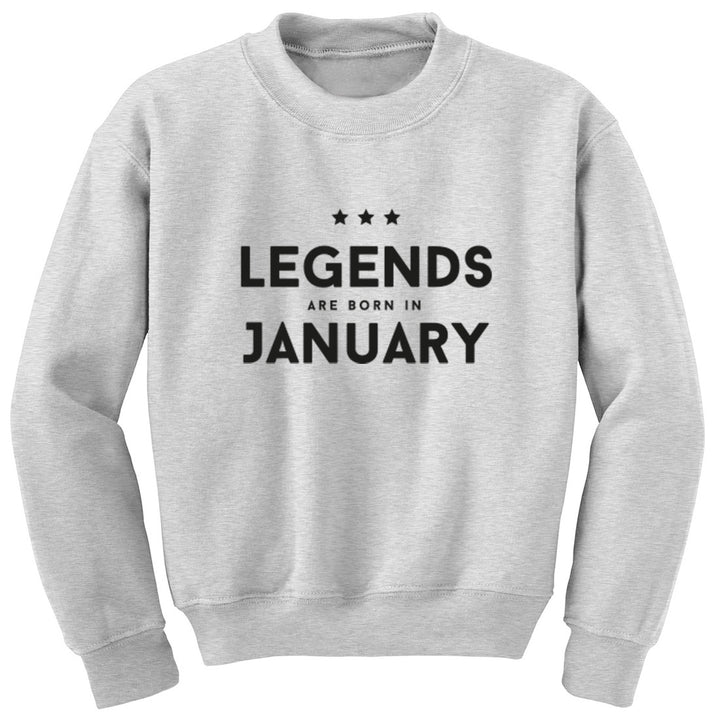 Legends Are Born In January Unisex Jumper K1419 - Illustrated Identity Ltd.