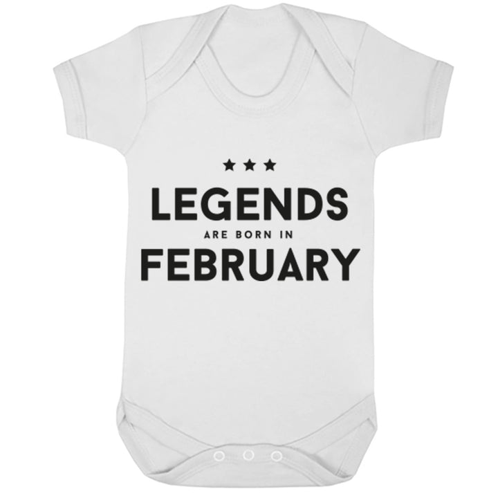 Legends Are Born In February Baby Vest K1420 - Illustrated Identity Ltd.