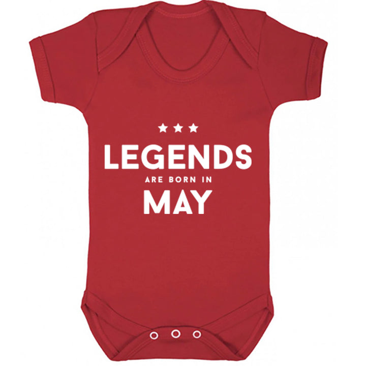 Legends Are Born In May Baby Vest K1423 - Illustrated Identity Ltd.