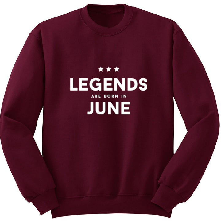 Legends Are Born In June Unisex Jumper K1424 - Illustrated Identity Ltd.