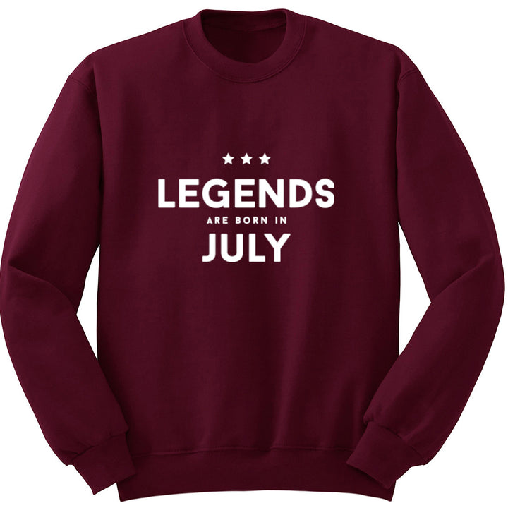 Legends Are Born In July Unisex Jumper K1425 - Illustrated Identity Ltd.