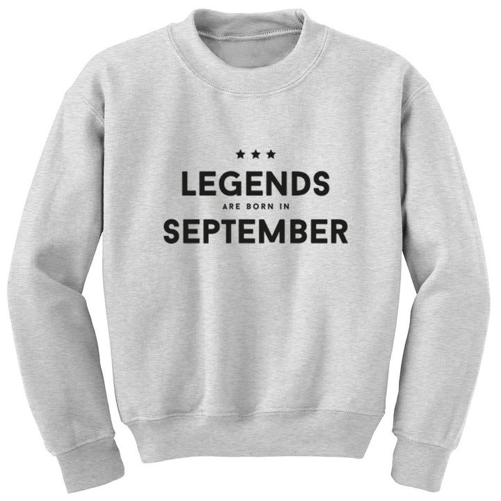 Legends Are Born In September Unisex Jumper K1427 - Illustrated Identity Ltd.