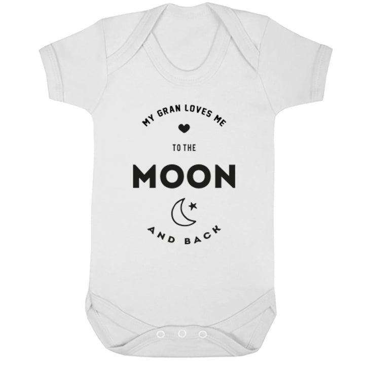 My Gran Loves Me To The Moon And Back Baby Vest K1542 - Illustrated Identity Ltd.