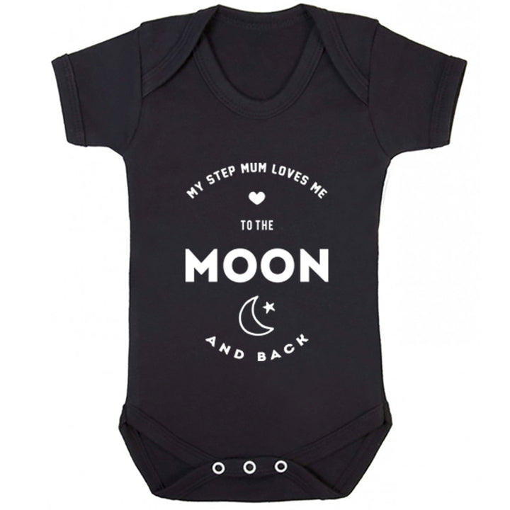 My Step Mum Loves Me To The Moon And Back Baby Vest K1550 - Illustrated Identity Ltd.