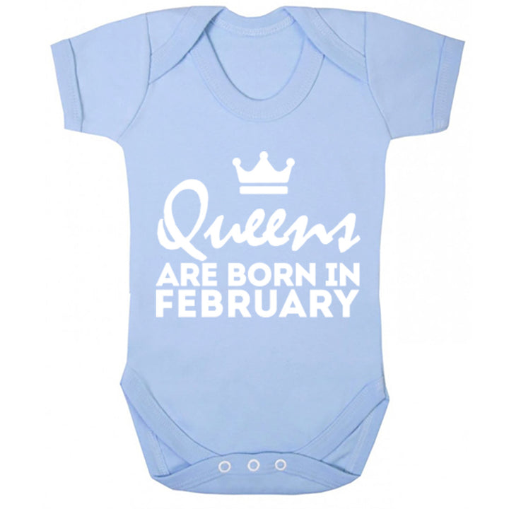 Queens Are Born In February Baby Vest K1673 - Illustrated Identity Ltd.