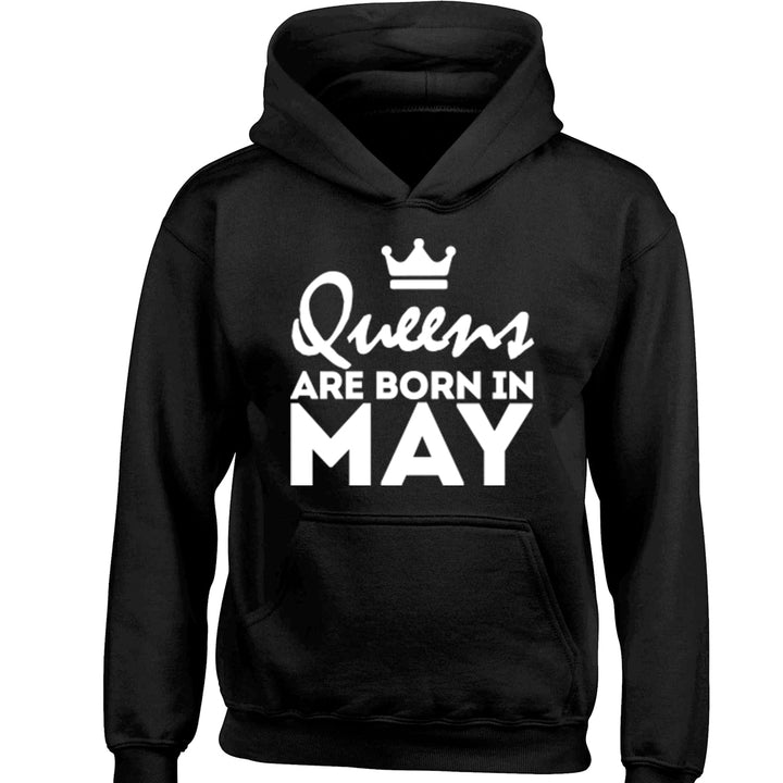 Queens Are Born In May Childrens Ages 3/4-12/14 Unisex Hoodie K1676 - Illustrated Identity Ltd.