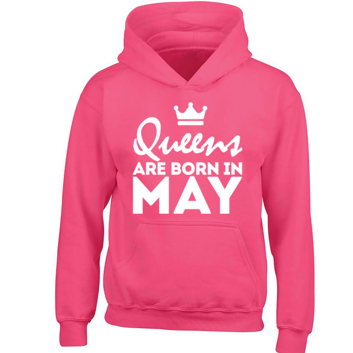 Queens Are Born In May Childrens Ages 3/4-12/14 Unisex Hoodie K1676 - Illustrated Identity Ltd.