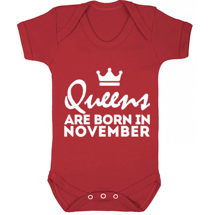 Queens Are Born In November Baby Vest K1682 - Illustrated Identity Ltd.