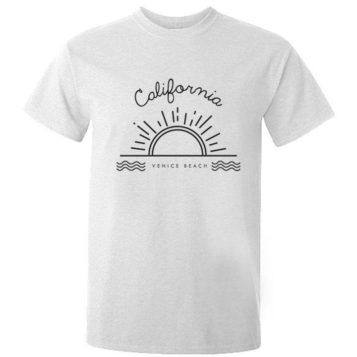 California Venice Beach Unisex Fit T-Shirt K1699 - Illustrated Identity Ltd.