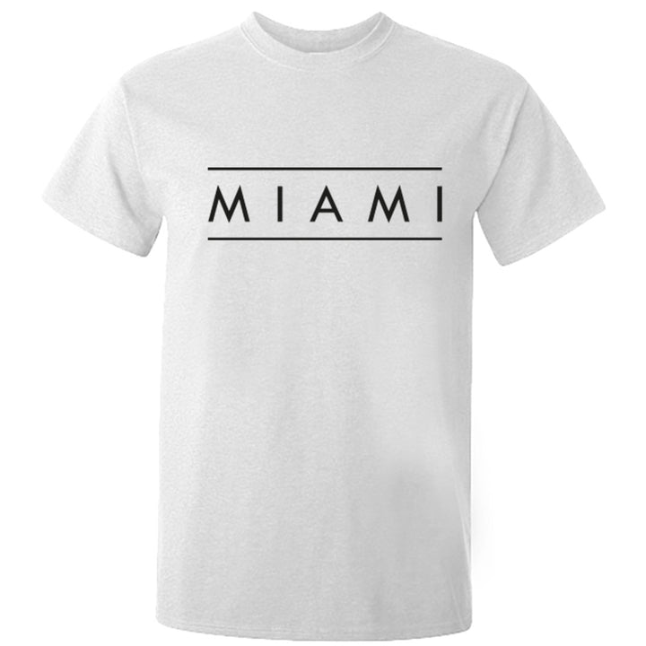 Miami Type Design Unisex Fit T-Shirt K1753 - Illustrated Identity Ltd.