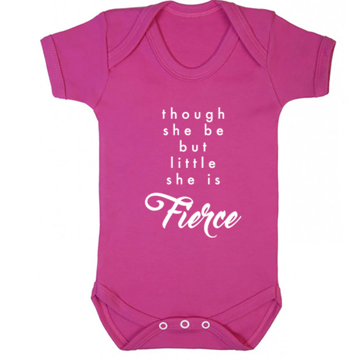 Though She Be But Little She Is Fierce Baby Vest K2073 - Illustrated Identity Ltd.