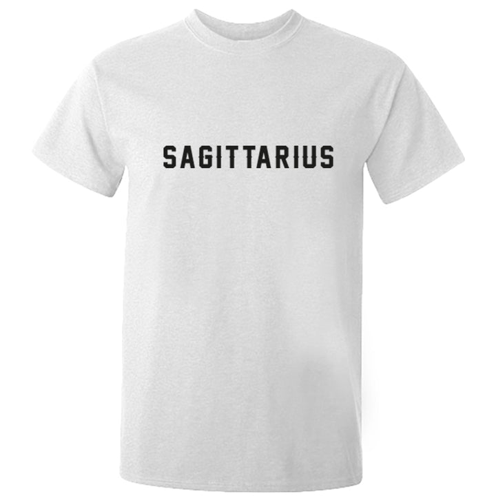 Sagittarius Horoscope Font Unisex Fit T-Shirt K2119 - Illustrated Identity Ltd.