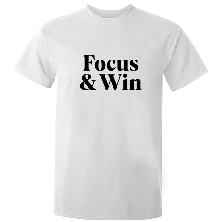 Focus & Win Unisex Fit T-Shirt K2459 - Illustrated Identity Ltd.