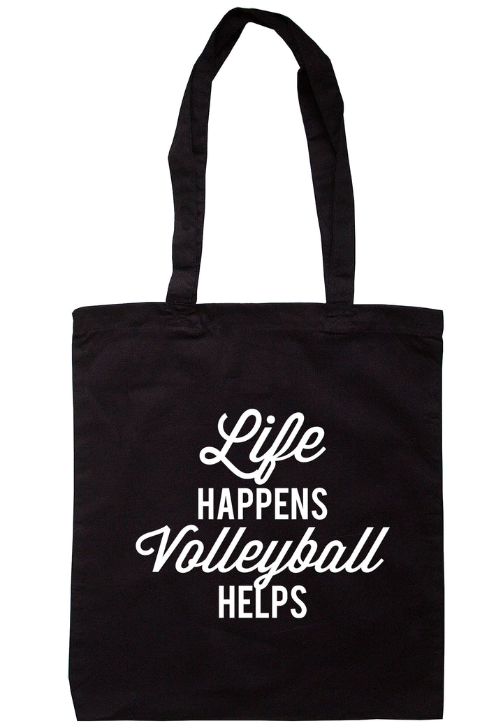 Life Happens Volleyball Helps Tote Bag K2523 - Illustrated Identity Ltd.