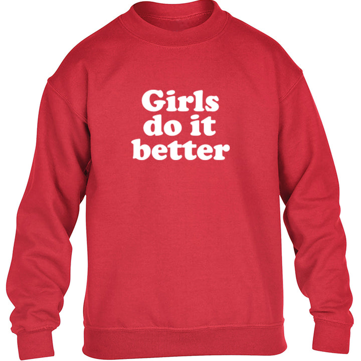 Girls Do It Better Childrens Ages 3/4-12/14 Printed Jumper S0789 - Illustrated Identity Ltd.