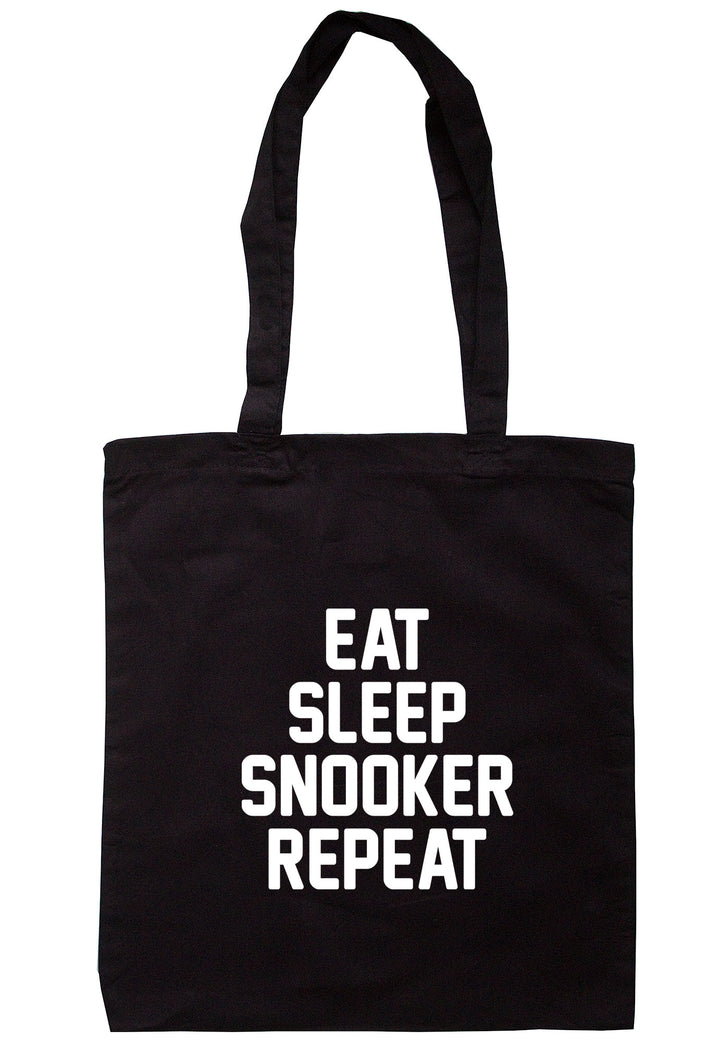 Eat Sleep Snooker Repeat Tote Bag TB0680 - Illustrated Identity Ltd.