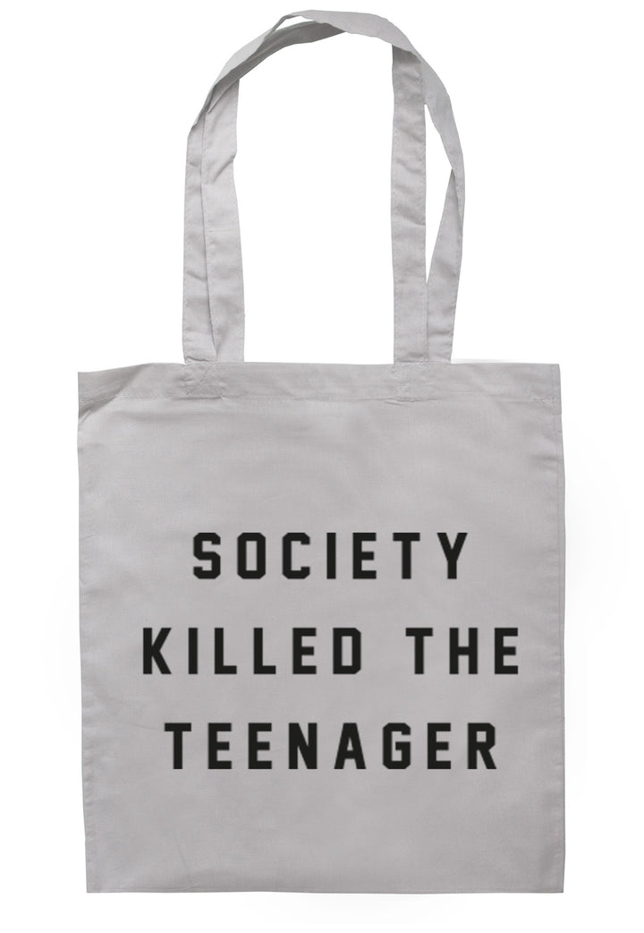 Society Killed The Teenager Tote Bag TB0050 - Illustrated Identity Ltd.