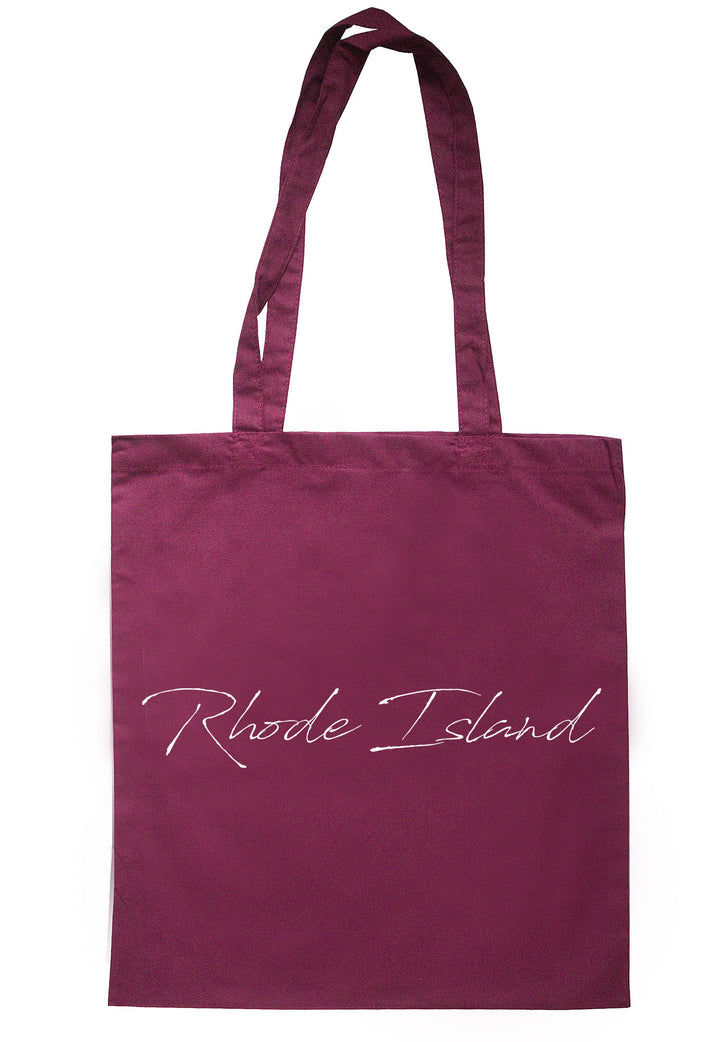 Rhode Island Script Tote Bag TB1548 - Illustrated Identity Ltd.
