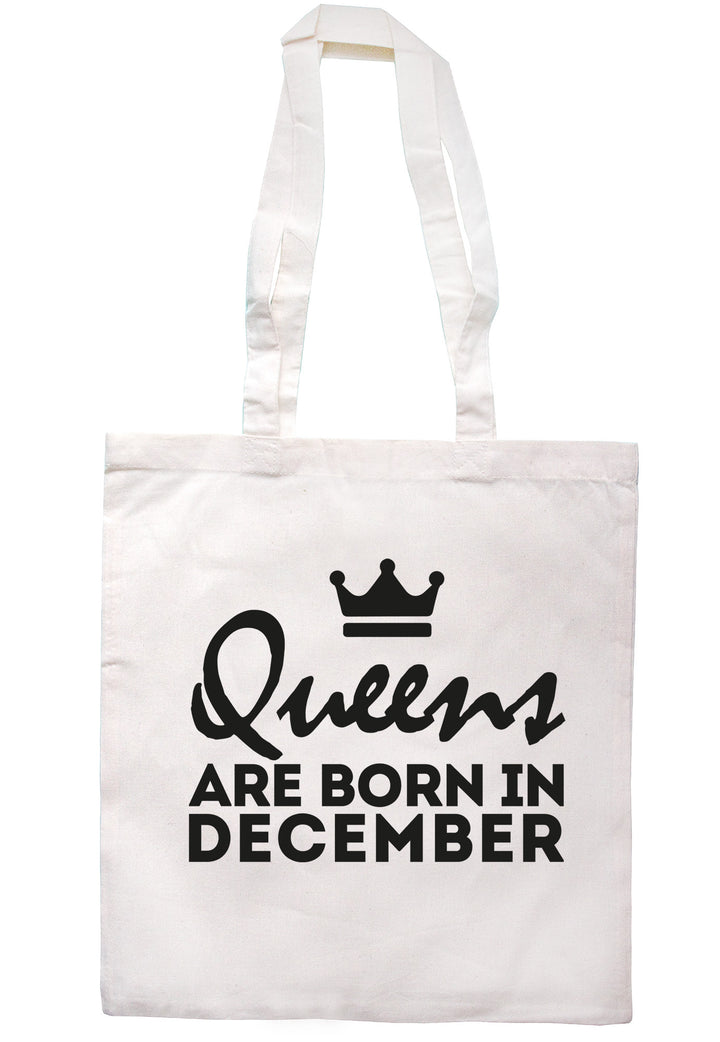 Queens Are Born In December Tote Bag TB1492 - Illustrated Identity Ltd.