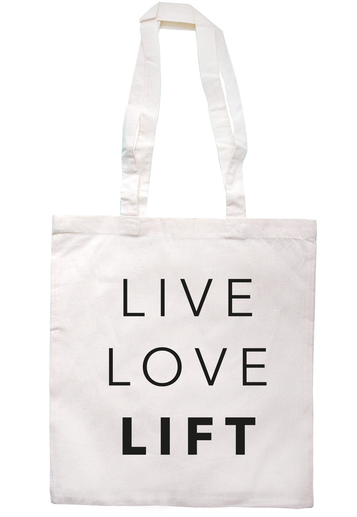 Live Love Lift Tote Bag TB1233 - Illustrated Identity Ltd.