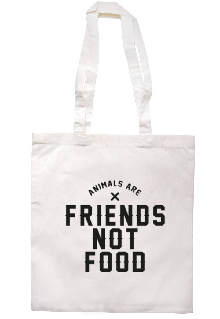 Animals Are Friends Not Food Tote Bag TB0227 - Illustrated Identity Ltd.